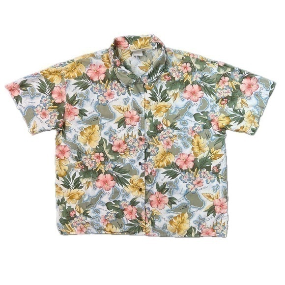 Rare Vintage Floral Button Up Shirt - Picture 1 of 11